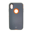 Estuche  Defender Gris / Naranja- IPHONE XS MAX (6.5)