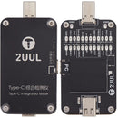 Tester de diagnóstico 2UUL PW32 Type-C para reparación de puerto de carga USB-C, con pantalla digital.