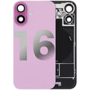 Encuentra en Xela una tapa trasera usada de iPhone 16 con placa de acero, carga inalámbrica, NFC, MagSafe, imán y flex de linterna en color rosa.