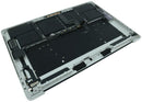 Tapa superior plateada usada para MacBook Pro 15" A1990 (2018-2019) con batería y teclado ANSI US para reparación.