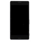 Pantalla LCD negra con marco para Sony Xperia M4 Aqua (E2303/E2306/E2353/E2363), repuesto para reparación de display.