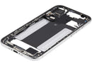 Marco medio blanco nube para iPhone Air A3260 usado con puerto de carga, ideal para reparación.
