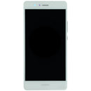 Pantalla LCD blanca con marco para Huawei P9 Lite VNS-L21, lista para reparación y cambio de display.