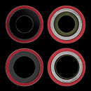 Lente de cámara trasera roja con soporte y bisel para iPhone 12/12 Mini (10 pack) repuesto.