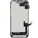 Pantalla LCD OEM usada para iPhone 17e/16e con cable flex de sensor de luz para reparación de pantalla rota.
