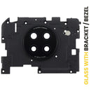 Lente de cámara trasera con bracket/bisel para Xiaomi Redmi Note 9T, repuesto en negro, pieza de reparación.