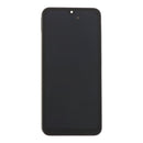 Pantalla Hard OLED negra con marco para Samsung Galaxy A26, repuesto para reparación display.