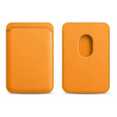 Cartera magnética de cuero en color naranja disponible en Xela Quetzaltenango.