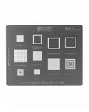 Stencil BGA AMAOE MAC6 para reballing de chips Macbook A1989, A1990 y T2.