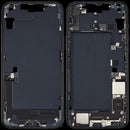 Marco medio Midnight usado para iPhone 14 Plus con puerto de carga, chasis A2632, A2885, A2886.