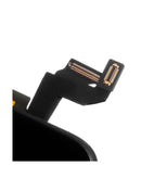 Pantalla aftermarket Plus negra para iPhone 6S con placa metálica, lista para repuesto y reparación.