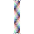 Correa Braided Solo Loop original Apple Watch Pride Edition 44-49mm, trenzada con hilos multicolor vibrantes que representan la bandera del orgullo.