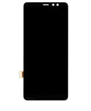 Pantalla LCD original Samsung Galaxy A8 Plus (A730) negra para reparación de pantalla rota.