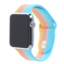 Encuentra en Quetzaltenango el iWatch 42mm con banda de silicona en arcoíris y protector case con vidrio templado en SlowBack.