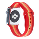 Compra en Xela Quetzaltenango este set de iWatch 38mm con banda de silicona arcoíris y bumper case para proteger tu dispositivo.