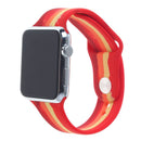 Compra en Xela Quetzaltenango este set de iWatch 38mm con banda de silicona arcoíris y bumper case para proteger tu dispositivo.