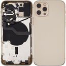 Tapa trasera para iPhone 12 Pro con componentes pequeños pre-instalados (Versión internacional, Dorado, Grado C)