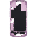 Chasis medio rosa para iPhone 16 (A3081) con botones de encendido y volumen, repuesto Aftermarket Plus.