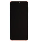 Pantalla OLED con marco para Samsung Galaxy S21 5G en color Phantom Pink disponible en Quetzaltenango.