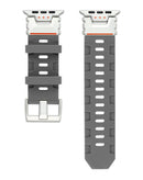 Encuentra la banda de silicona deportiva gris para iWatch en Quetzaltenango, ideal para actividades deportivas y disponible en diferentes tamaños (42/44/45/49mm).