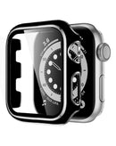 Case brillante duro PC iWatch 42mm (Negro y Plateado)