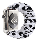 Banda elástica scrunchie SlowBack para iWatch 38/40/41mm, diseño floral rosa, accesorio reloj cómodo.