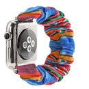 Banda elástica scrunchie azul marino para Apple Watch 38/40/41mm, accesorio cómodo y moderno.