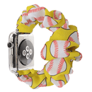 Banda elástica SlowBack scrunchie para iWatch 38/40/41mm, diseño floral vibrante, accesorio Apple.