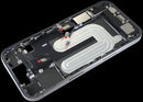 Tapa trasera original negra para iPhone 17 con batería integrada, ideal para reparación de tu móvil Apple.