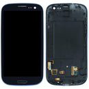 Pantalla LCD de repuesto azul para Samsung Galaxy S3 (i9300), ideal para cambio de display o reparación de pantalla rota.