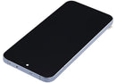 Pantalla LCD refurbished azul para OPPO Reno13 con marco, ideal para reparación de display roto.