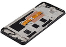 Pantalla refurbished Realme 12 5G, display LCD con marco negro, lista para reparación de pantalla rota.