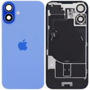 Tapa trasera original iPhone 16 Plus Ultramarine con MagSafe NFC y flex de linterna, versión UK/EU.