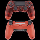 Control alámbrico DoubleShock 4 rojo cristal para PlayStation 4 con cable USB.