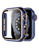 Funda iWatch 45mm bumper case Azul & Plateado