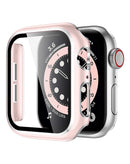 Funda bumper hard PC iWatch 45mm - PINK & Plateado