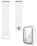 Protege tu iWatch 45mm con esta banda de silicone suave y carcasa bumper en color blanco en Xela Quetzaltenango.