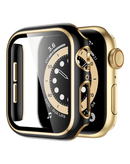 Funda bumper de PC dura brillante iWatch 41mm (Negro & Gold)