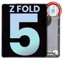 Pantalla OLED interna con marco gris para Samsung Galaxy Z Fold 5 5G, repuesto original.