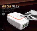 Cargador de pared LDNIO A4405 5V 4x USB A con cable USB A-L Non-MFI 22W en Quetzaltenango.