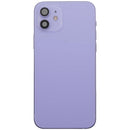 Tapa trasera azul oscura para iPhone 12 (A2403) usada, con puerto de carga y chasis.