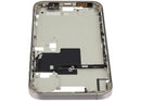 Tapa superior usada de iPhone 16 Pro Max Natural Titanium con small parts, lista para reparación de housing.