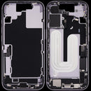 Chasis medio de iPhone 17 lavanda usado con puerto de carga y piezas pequeñas, versión US.