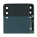 Pantalla LCD de repuesto Samsung Galaxy Z Flip 3 5G verde, grado B/C, para reparación de pantalla rota.
