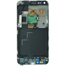 Pantalla soft OLED blanca con marco para Samsung Galaxy S Advance GT-i9070, ideal para reparar display roto.
