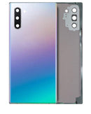 Tapa trasera con lente de camara para Samsung Galaxy Note 10 (Aura Glow / Plata)