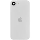 Tapa trasera original OEM blanca para iPhone 17e con MagSafe, NFC y flex de flash para reparación.