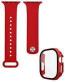Encuentra en Xela Quetzaltenango una banda de silicona suave y funda bumper para iWatch de 49mm en color rojo.