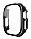 Protector bumper resistente de PC brillante para iWatch de 49mm en color negro y plateado en Xela, Quetzaltenango.