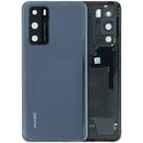 Tapa trasera original Huawei P40 negra, repuesto ANA-AN00, ANA-NX9, ANA-TN00 para reparación de smartphone.